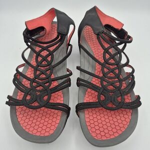 Baretraps Delly Women 9.5 Comfort Walking Sandals Gray Coral